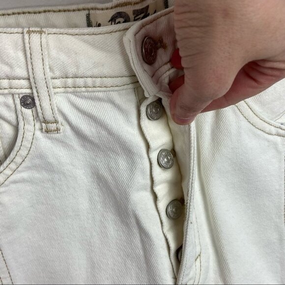 NWT Free People White Mambo Denim Midi Skirt Size 27 New With Tags Jean Boho - Picture 8 of 12